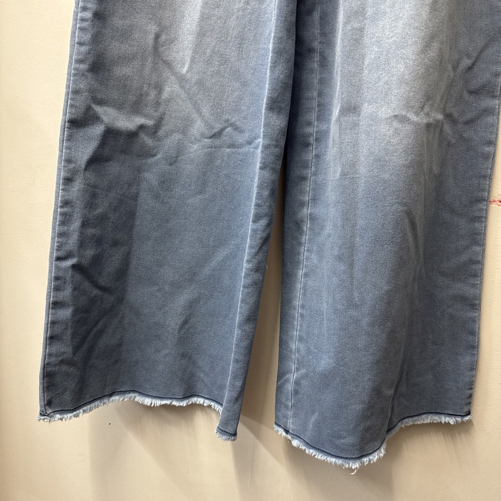 Sincerely Jules Jeans High Rise Wide Blue Denim Relaxed Sweatpant Drawstring Med - Picture 3 of 7